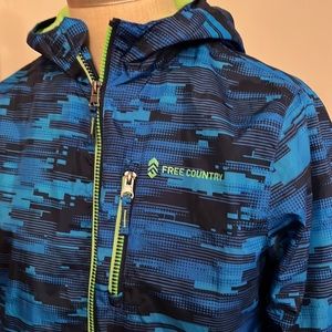 Free Country Boys Blue Digital Camouflaged Jacket.